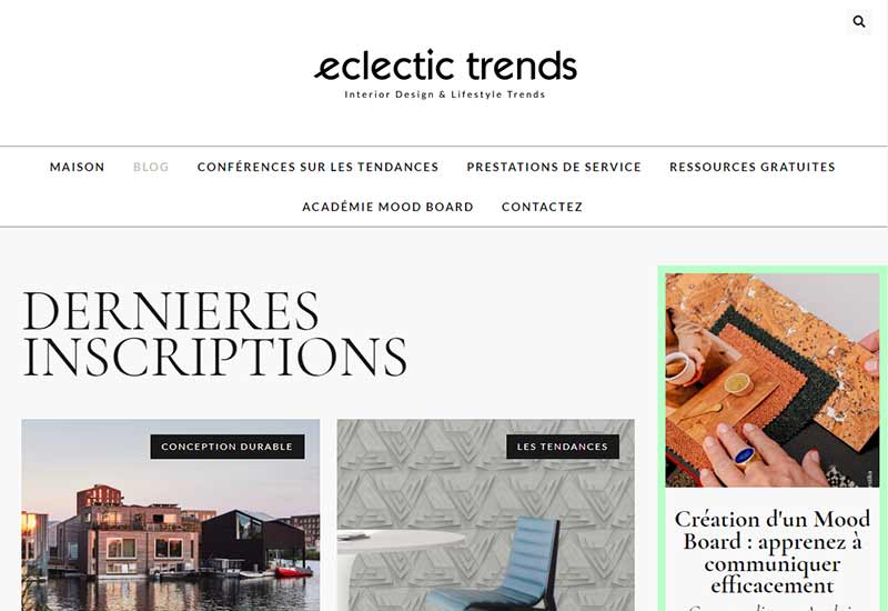 Un blog sur les tendances internationales en design Eclectic Trends