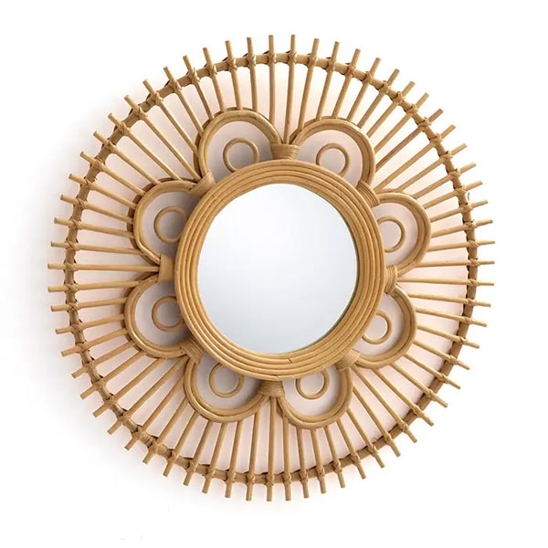 Miroir rotin rond forme fleur, Nogu sur La Redoute Intérieurs