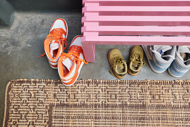 Le banc à latte revisité en rose - HK Living