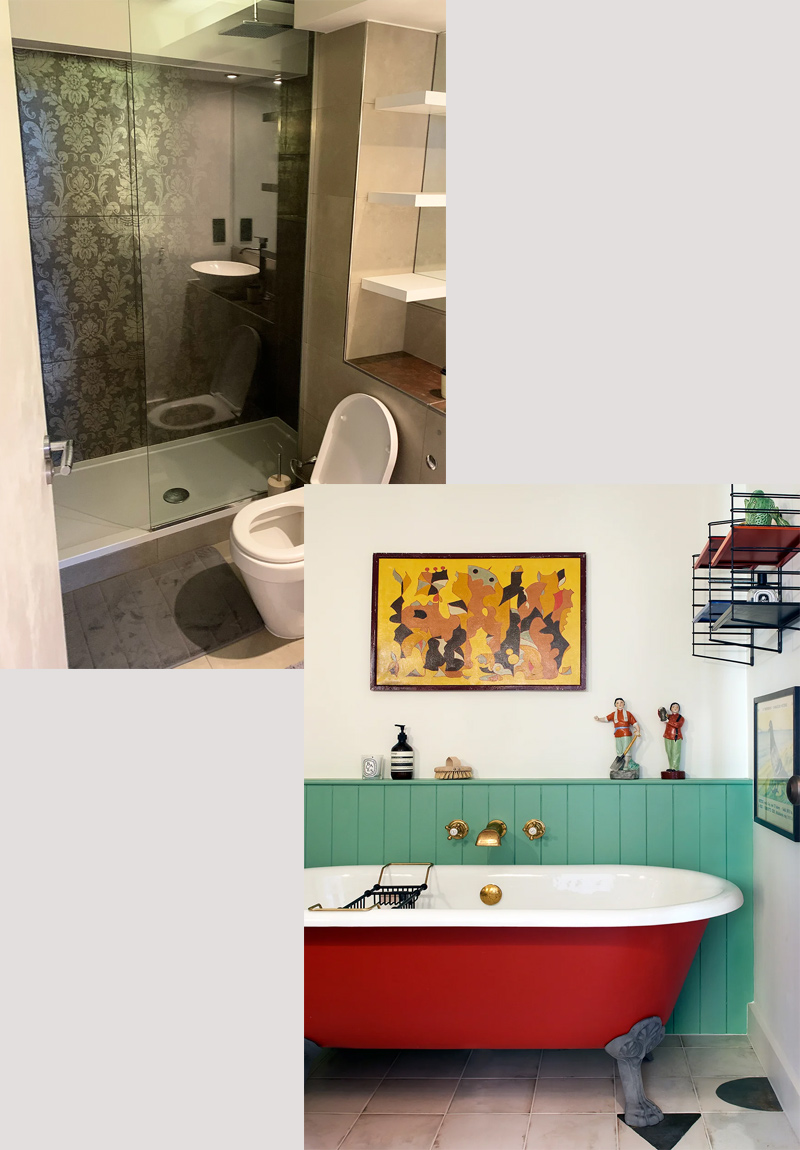 Rénovation d'une salle de bains Avant/Après par l'architecte anglaise Nikki Lindman