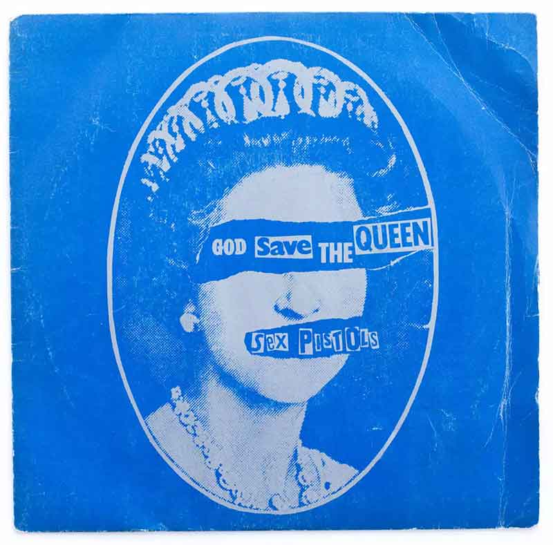 Pochette de God save the Queen par les Sex Pistols