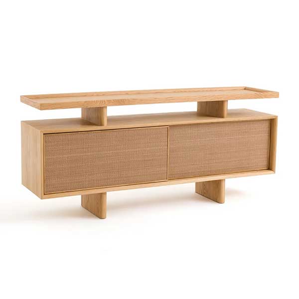 Ampm - Buffet console chêne/cuir, Propono