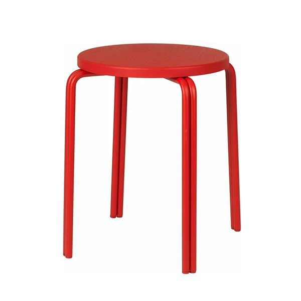 Broste Copenhagen - Tabouret en fer rouge, Oda