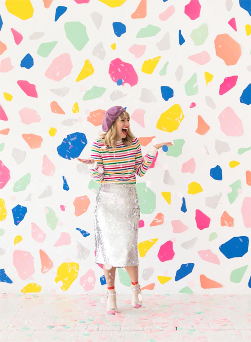 Terrazzo photobooth backdrop par Oh Happy Day