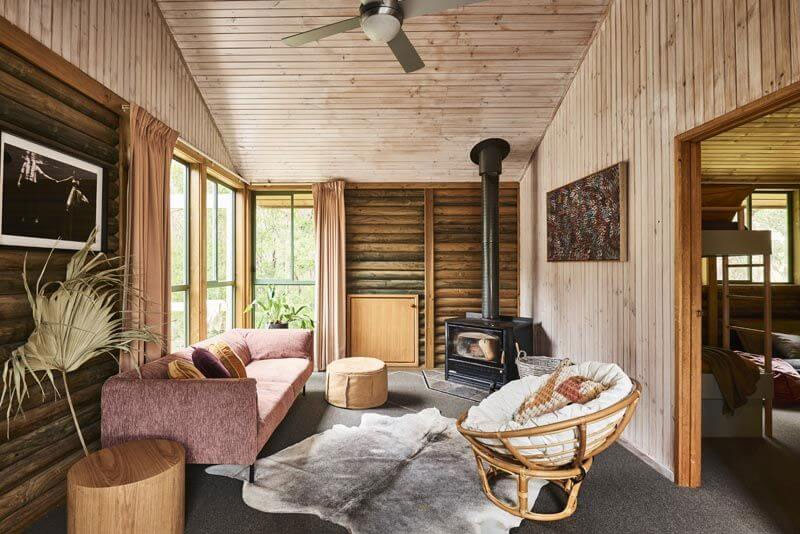 The log cabin, Johanna, AUstralie - Une cabane de mer au look rustique bohème