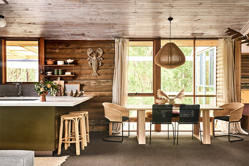 The log cabin, Johanna, AUstralie - Une cabane de mer au look rustique bohème