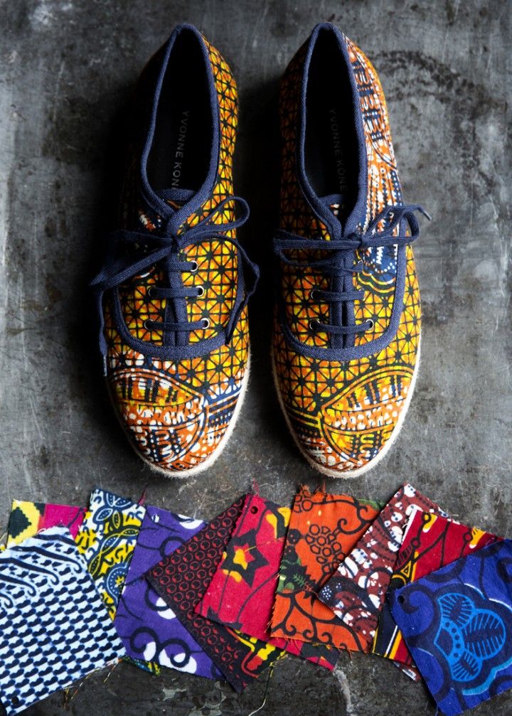 Design : Yvonne Kone - Special edition african wax sneakers Design : Yvonne Kone - Special edition african wax sneakers