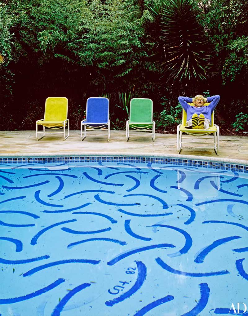 La maison de l'artiste David Hockney sur la côte ouest