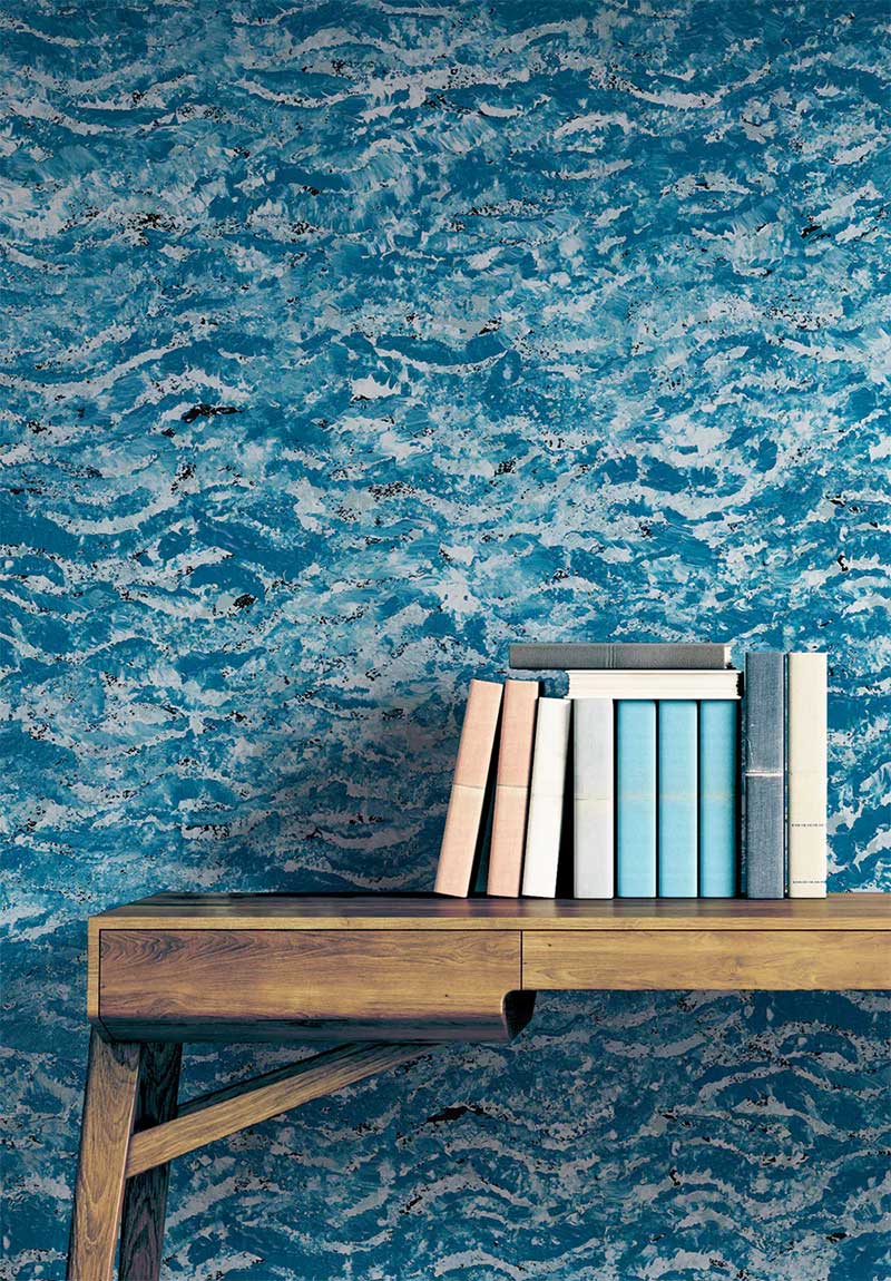 Papier peint : Aqua - design : Nicole Gaulier pour Isidore Leroy