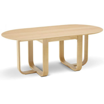 Table extensible en chêne massif naturel, allonge chêne, Luge - LA MAISON SAULAIE