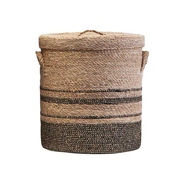 Panier de rangement en herbier et jute, House Doctor, sur mybohem.fr