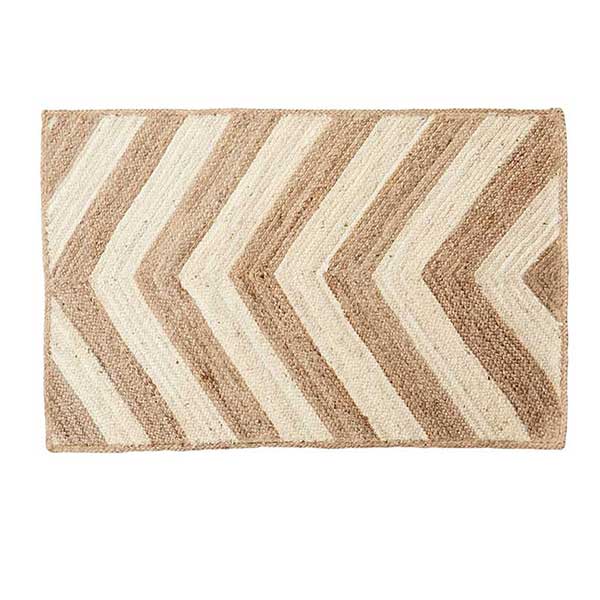 Tapis en jute naturel et sable, Juni sur mybohem.fr