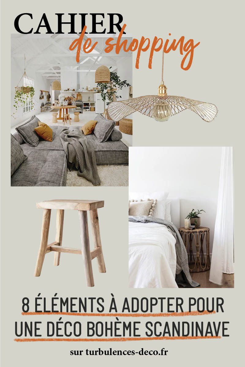 8 éléments à adopter pour une déco bohème scandinave à retrouver sur Turbulences Déco