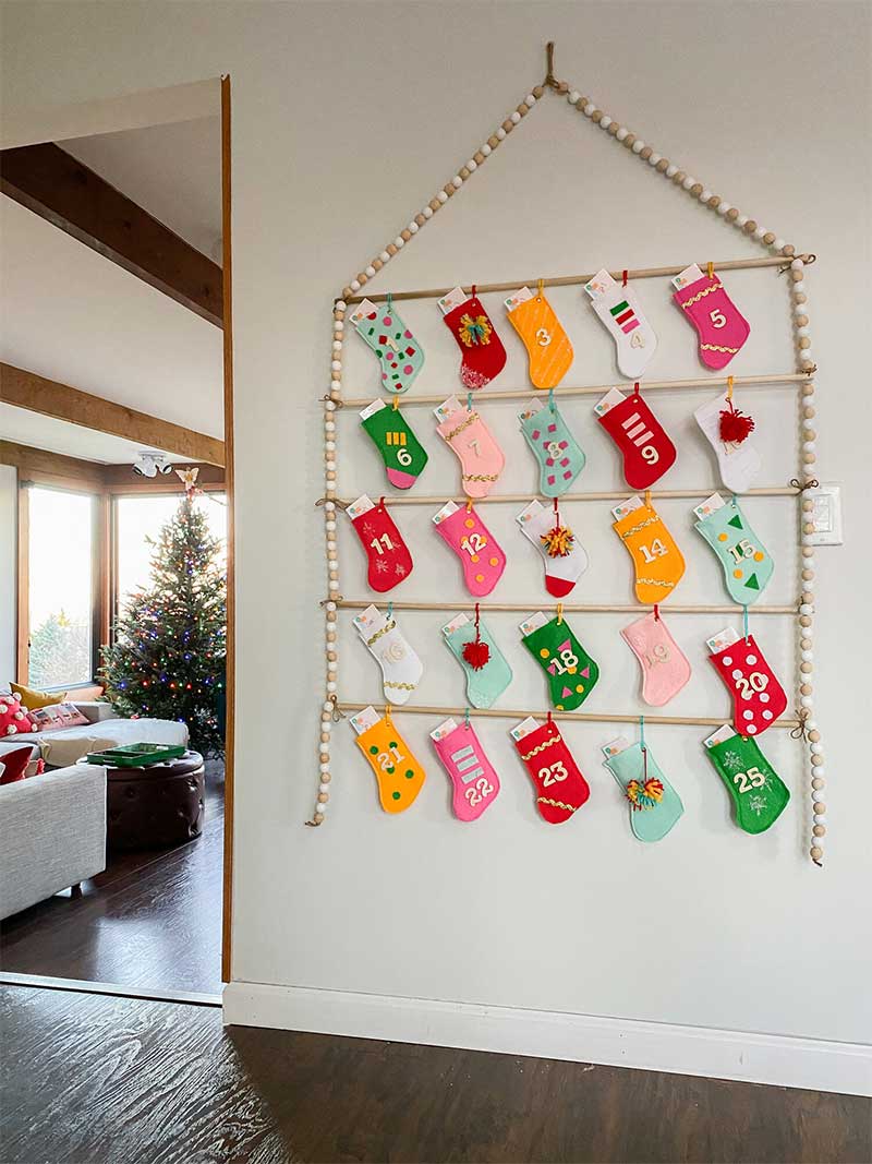 Un calendrier de l'avent "Chaussettes de Noël" à télécharger sur casadefallon.com