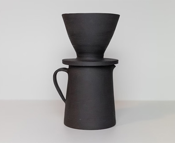 Cafetière en céramique noire minimaliste - Boutique Etsy Makaki Studio Store