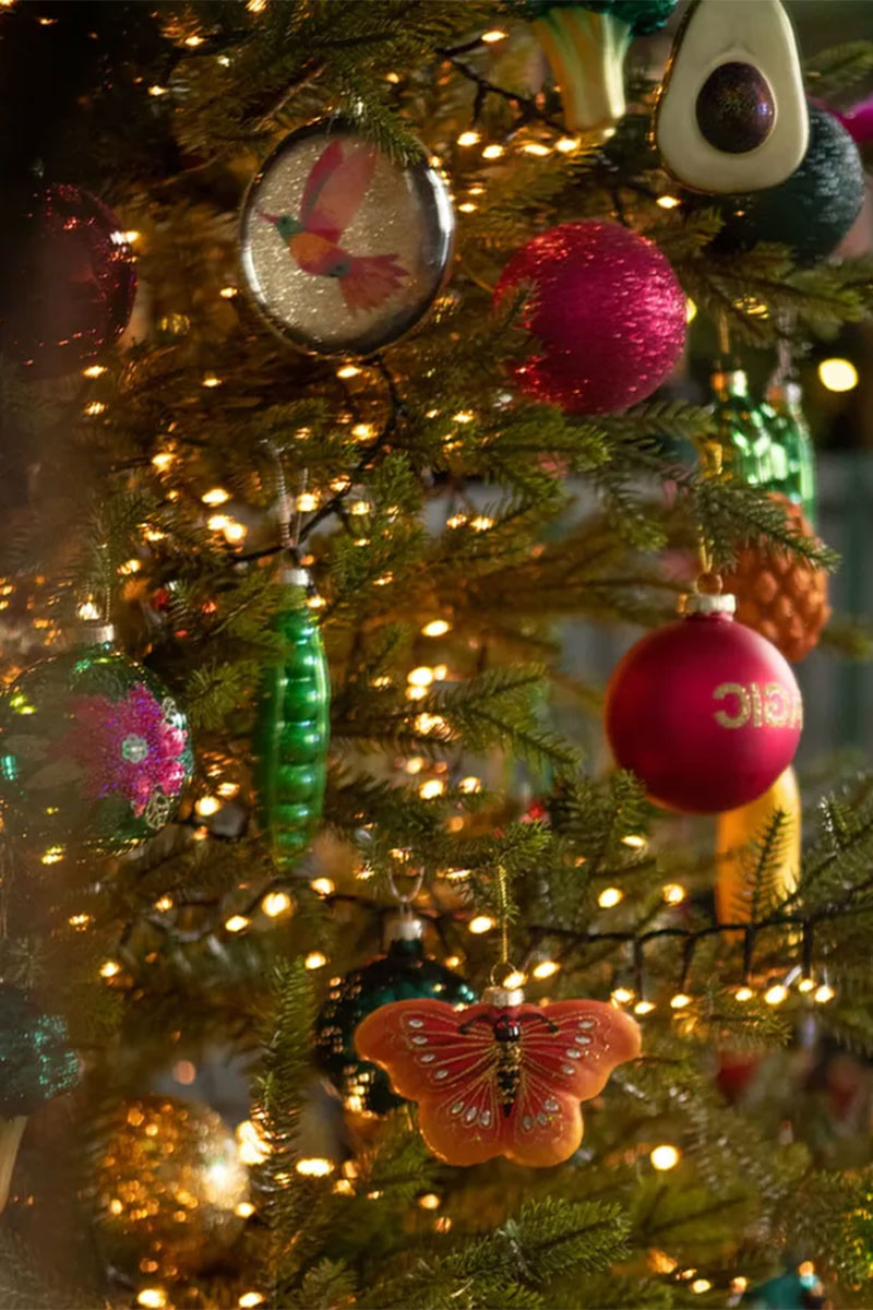 Ornement de Noël en verre, haricot vert - Maisons du Monde