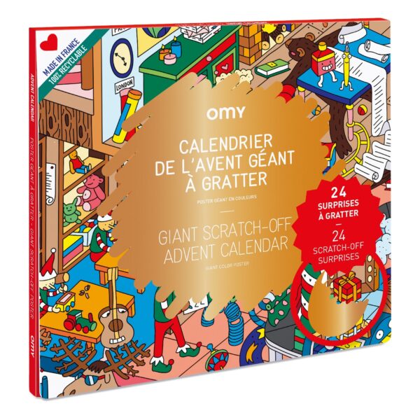 Poster à gratter Calendrier de L'avent - OMY