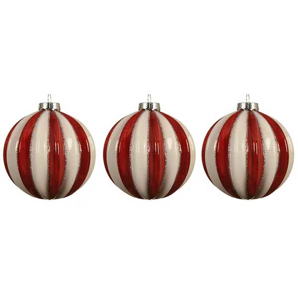 Boules de Noël rouges et blanches - Piert Import