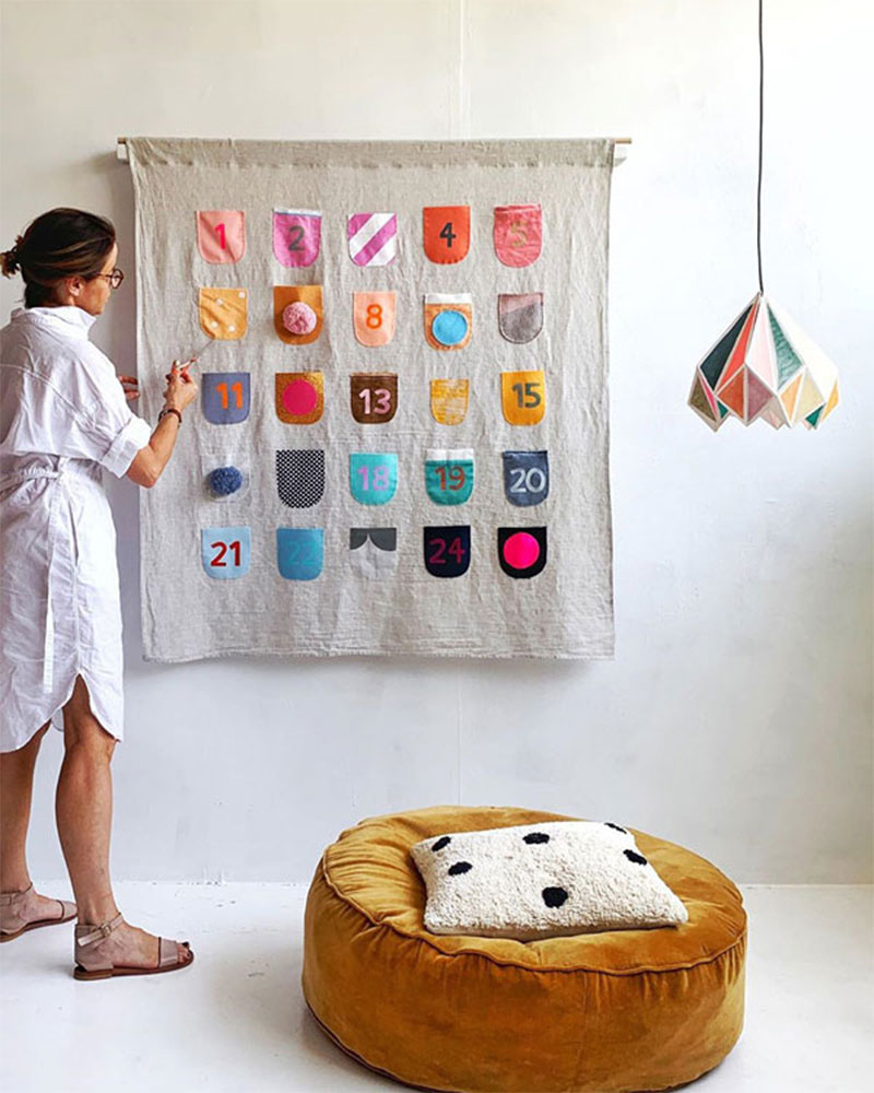 Calendrier de l'avent "patchwork", signé Rachel Castel