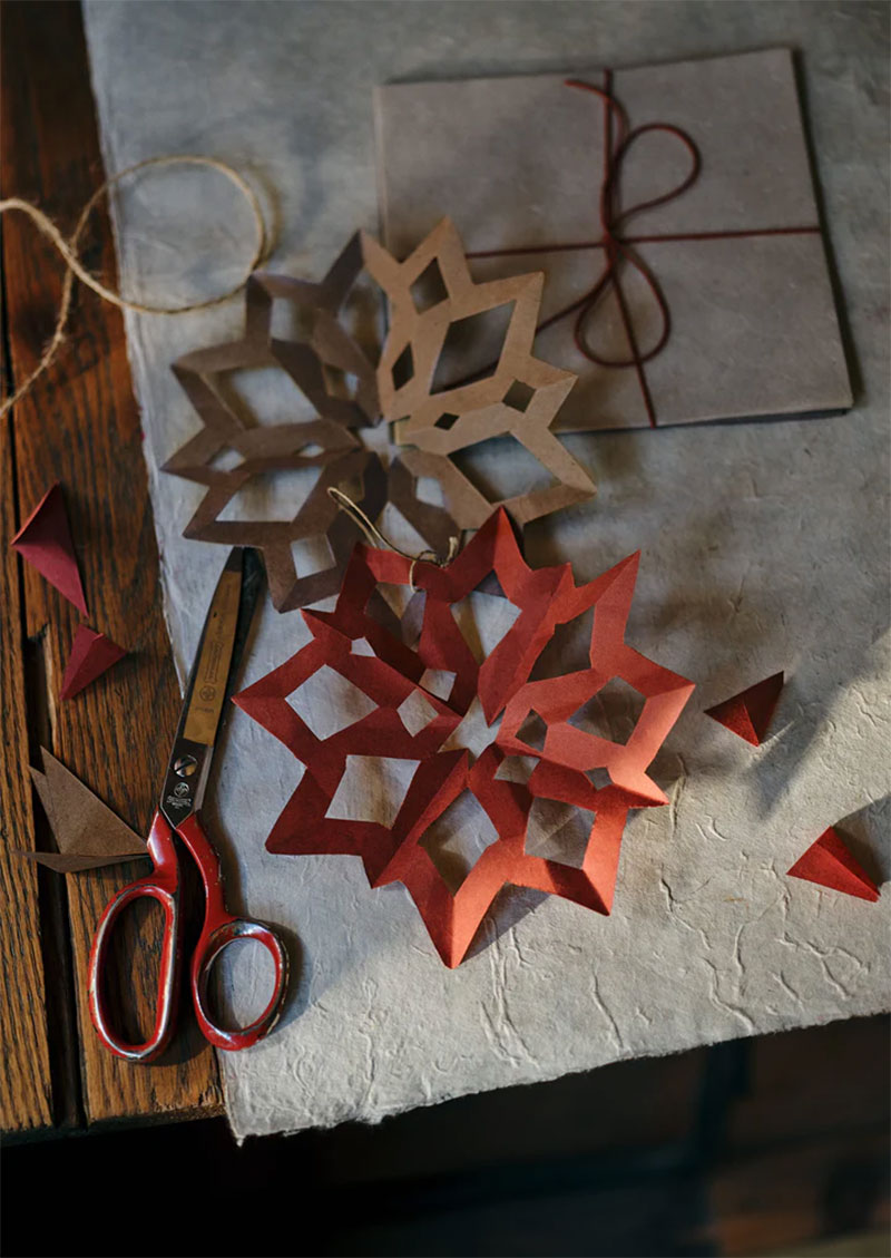 Etoiles de Noël en papier à fabriquer soi même