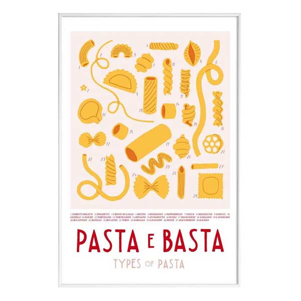 Affiche Pasta E Basta - Junique