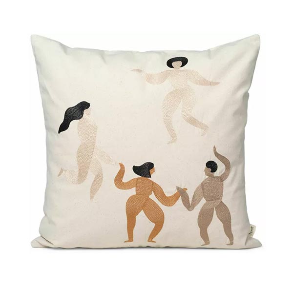 Ferm Living - Coussin carré beige, Free