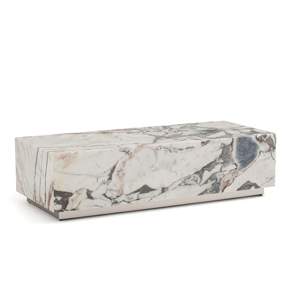 Ampm - Table basse cube en marbre, Alcana