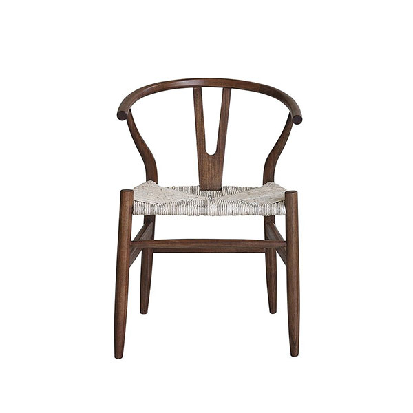 Bois Dessus Bois Dessous - Chaise en mindi massif finition noyer, Camille