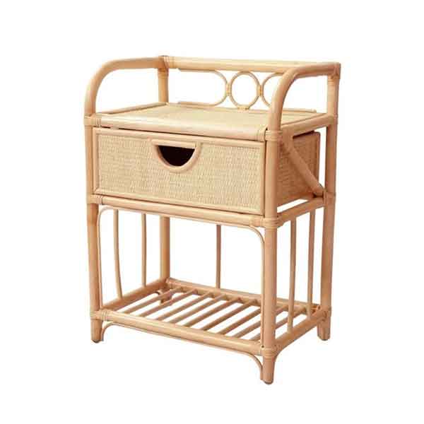 Drawer - Table de chevet en rotin, Tondano