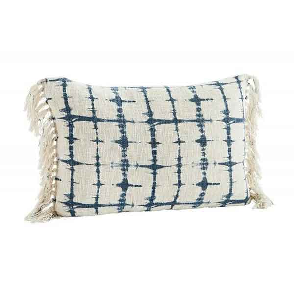 Madam Stoltz - Housse de coussin coton imprimé Ikat