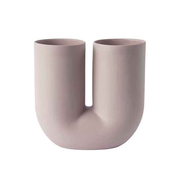 Vase en porcelaine lilas, Kink - Design : Earnest Studio pour Muuto