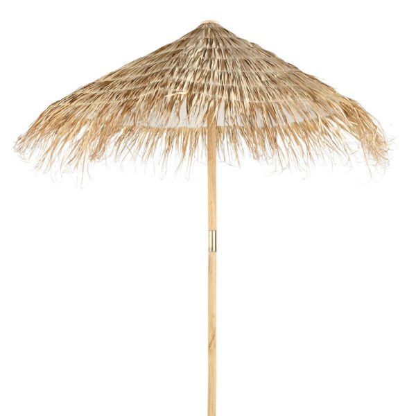 Maisons du Monde - Parasol en sapin et fibre végétale tressée, Bahamas