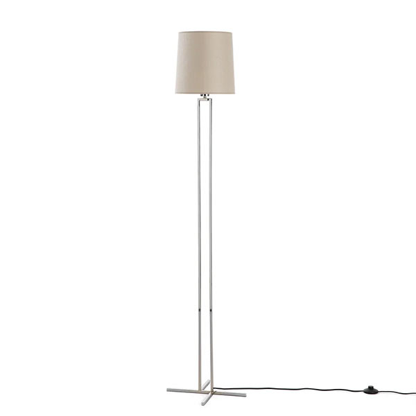 Ampm - Pied de lampadaire métal chrome, Hamdi