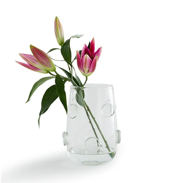 Ampm - Vase en verre artisanal transparent, Speculo