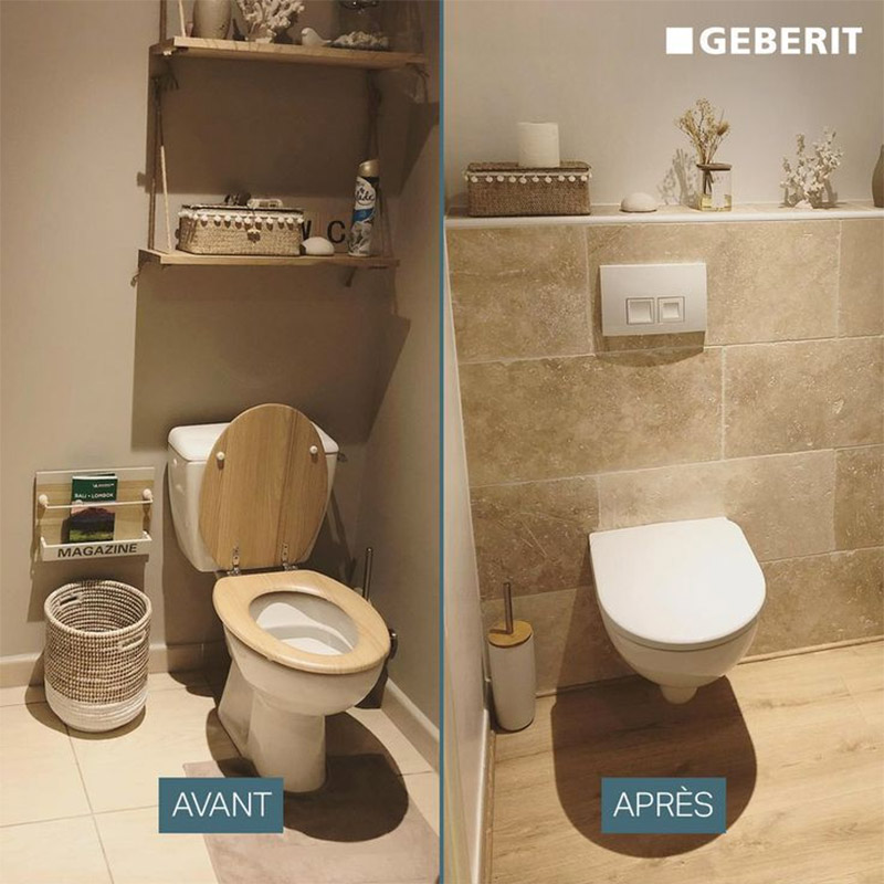 Réalisation de toilettes Avant/Après - Geberit