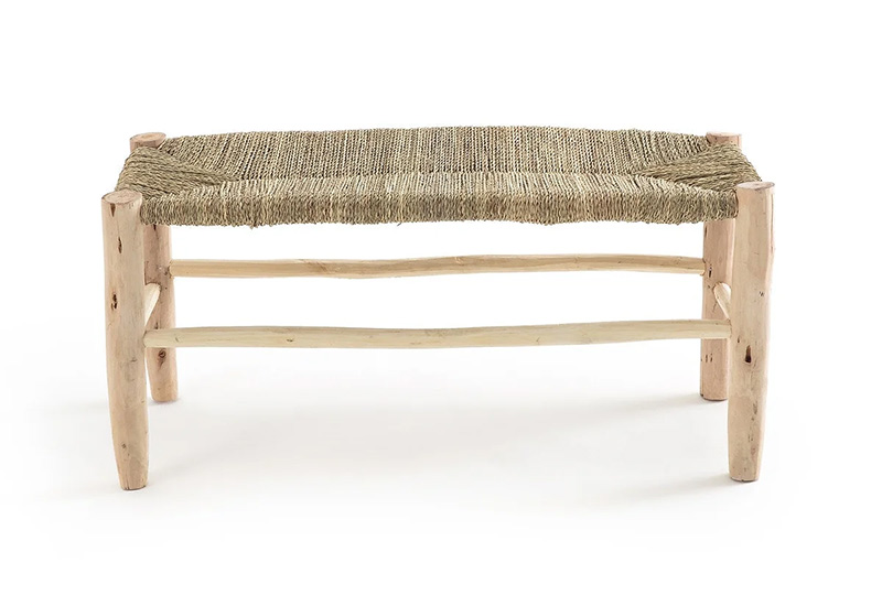 La Redoute Intérieurs - Banc en bois de saule et doum tressé, Gandha