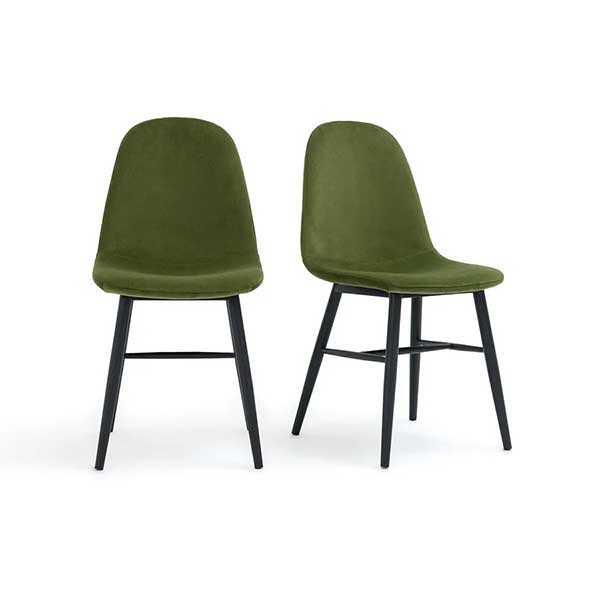 la Redoute Intérieurs - Lot de 2 chaises velours, Polina