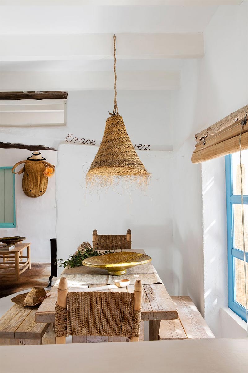 Une jolie ferme réformée au style bohème méditerranéen à Formentera