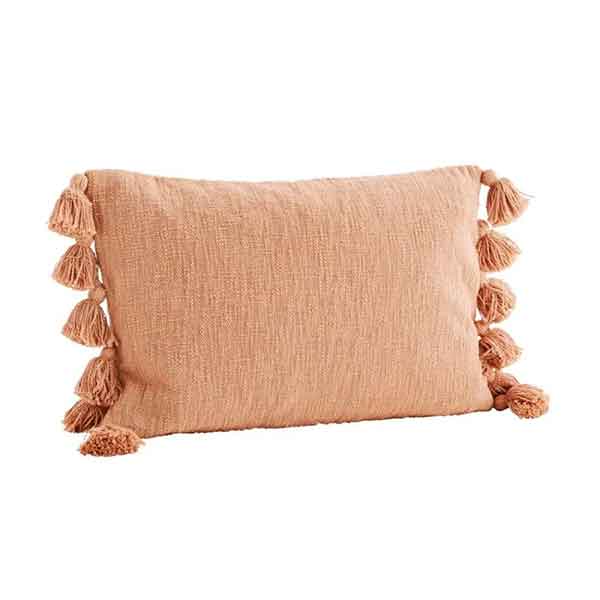 Madam Stoltz - Housse coussin coton rose pêche