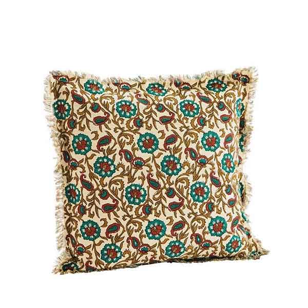 Madam Stoltz - Housse de coussin en coton imprimé