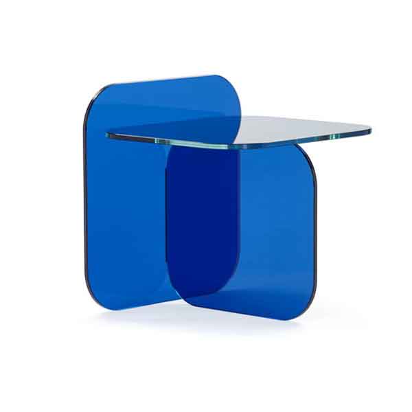 ClassiCon - Table d'appoint en verre bleu électrique, Sol