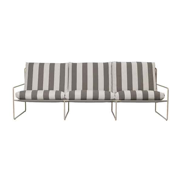 Ferm Living - Canapé de jardin 3 places, Desert Stripe