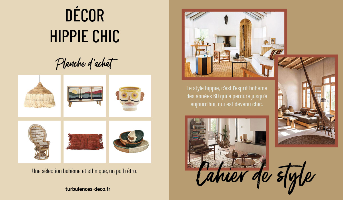 Cahier d'achat et de style : Décor hippie chic par Turbulences Déco