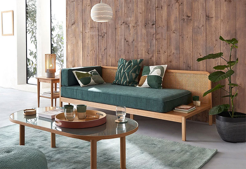 La Redoute Intérieurs - Daybed en vert eucalyptus, Scillia