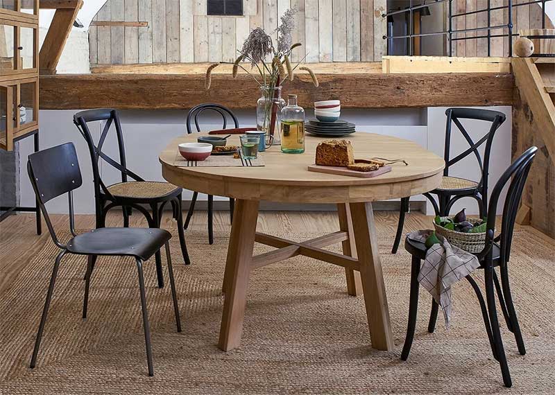 La Redoute Intérieurs - Table ronde extensible 4 à 8 couverts, Zebarn