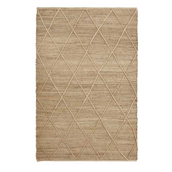 Maisons du Monde - Tapis tissé en jute, avec tresse de jute appliquée