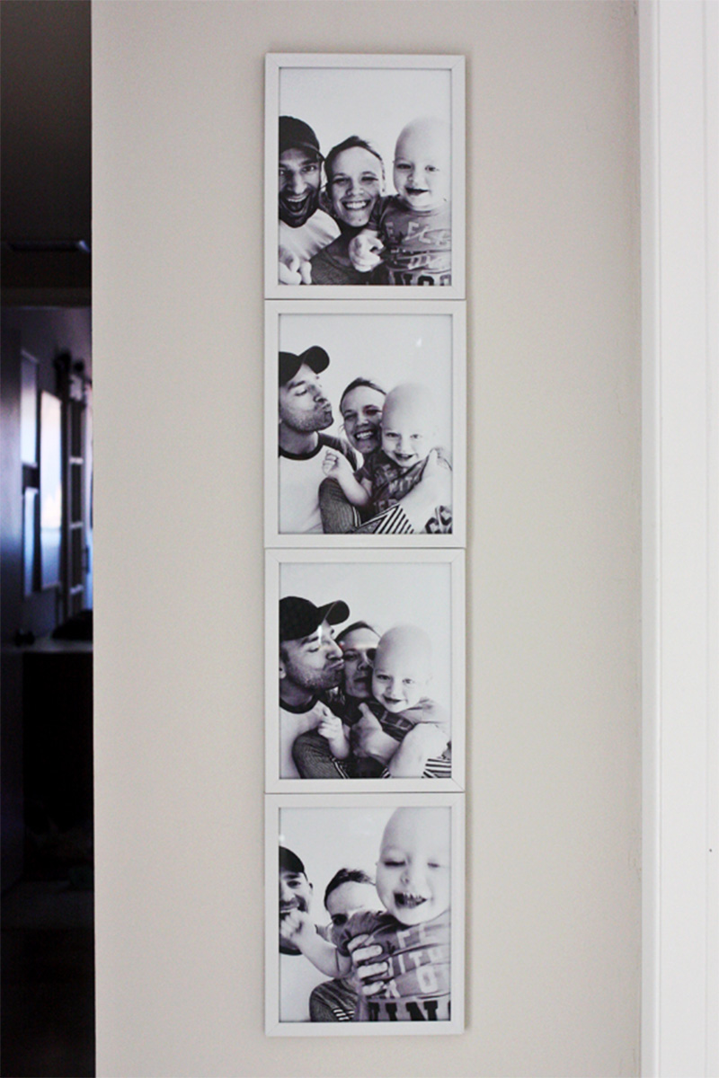 Un montage de photo de famille en photomaton