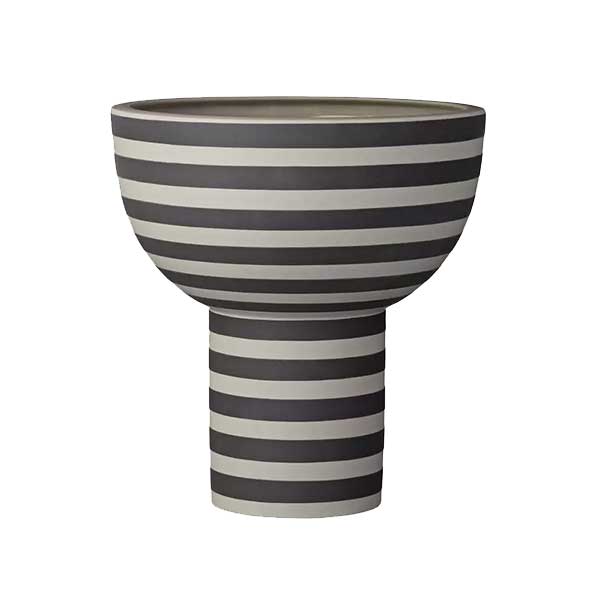 AYTM - Vase sculptural noir et beige, Varia