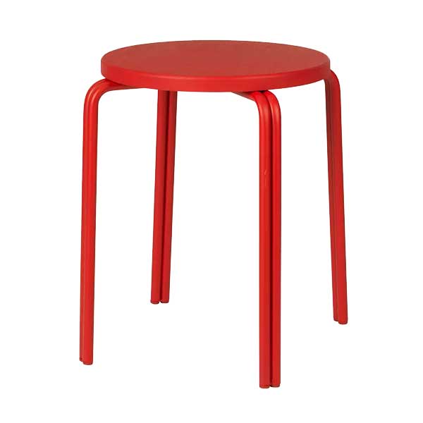 Broste Copenhagen - Tabouret en fer rouge, Oda