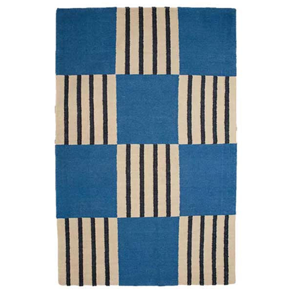 Colortherapis - Tapis en coton 120 x 180 cm, Blue Paradoxe